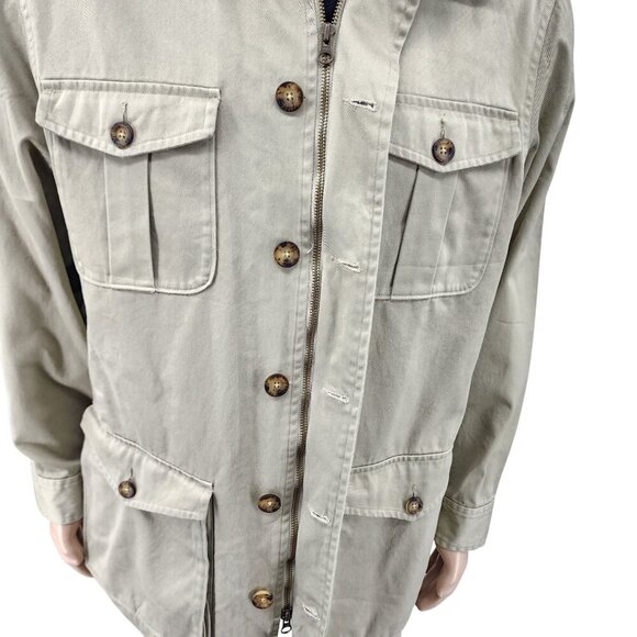 FM Allen Field Classic Safari Coat Jacket Canvas Twill Men's Medium - Picture 5 of 12